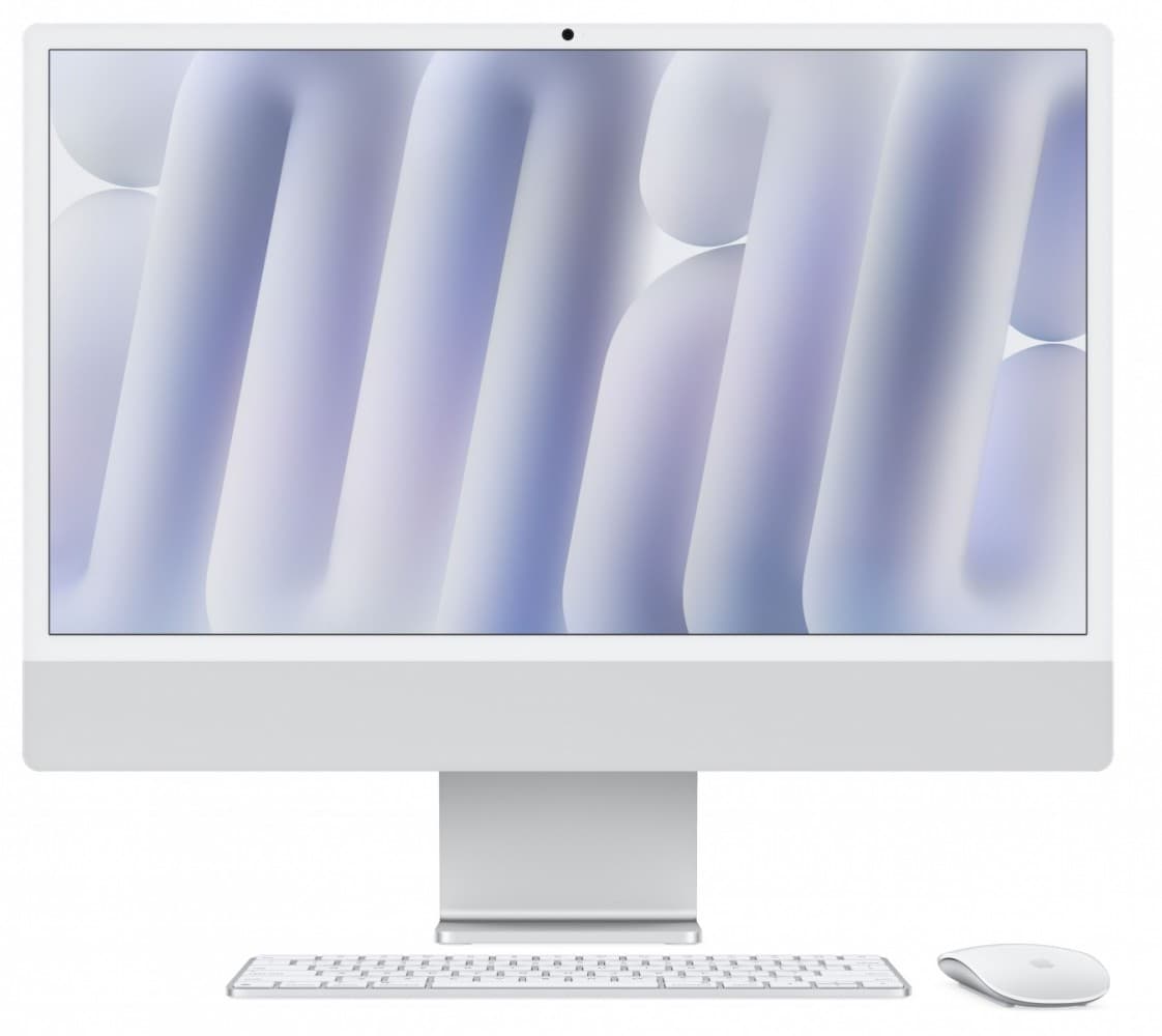iMac 24 cale: M4 10/10, 16GB, 256GB SSD - Srebrny Nano